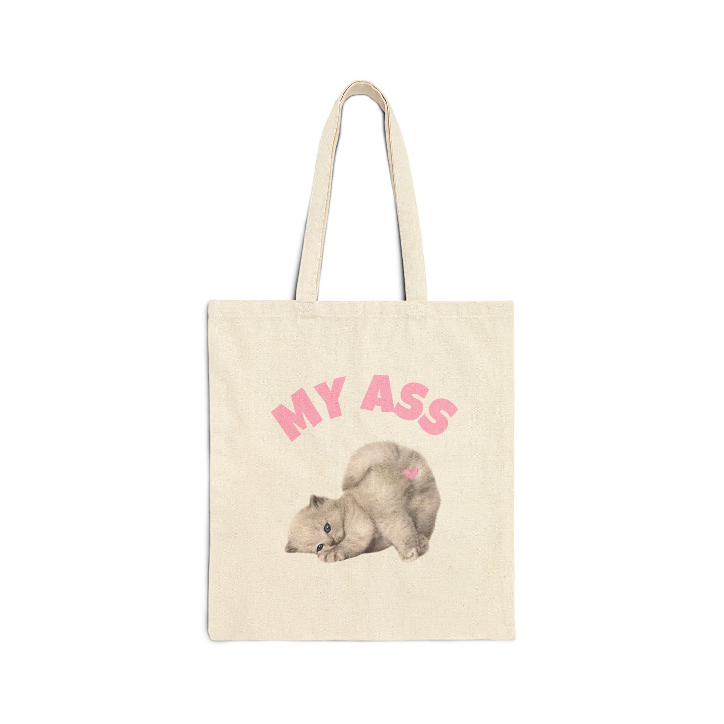 Cheeky Kitten Cotton Canvas Tote Bag