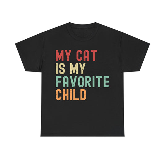 My Cat is My Favorite Child Unisex Heavy Cotton Tee - Perfect Gift for Cat Lovers