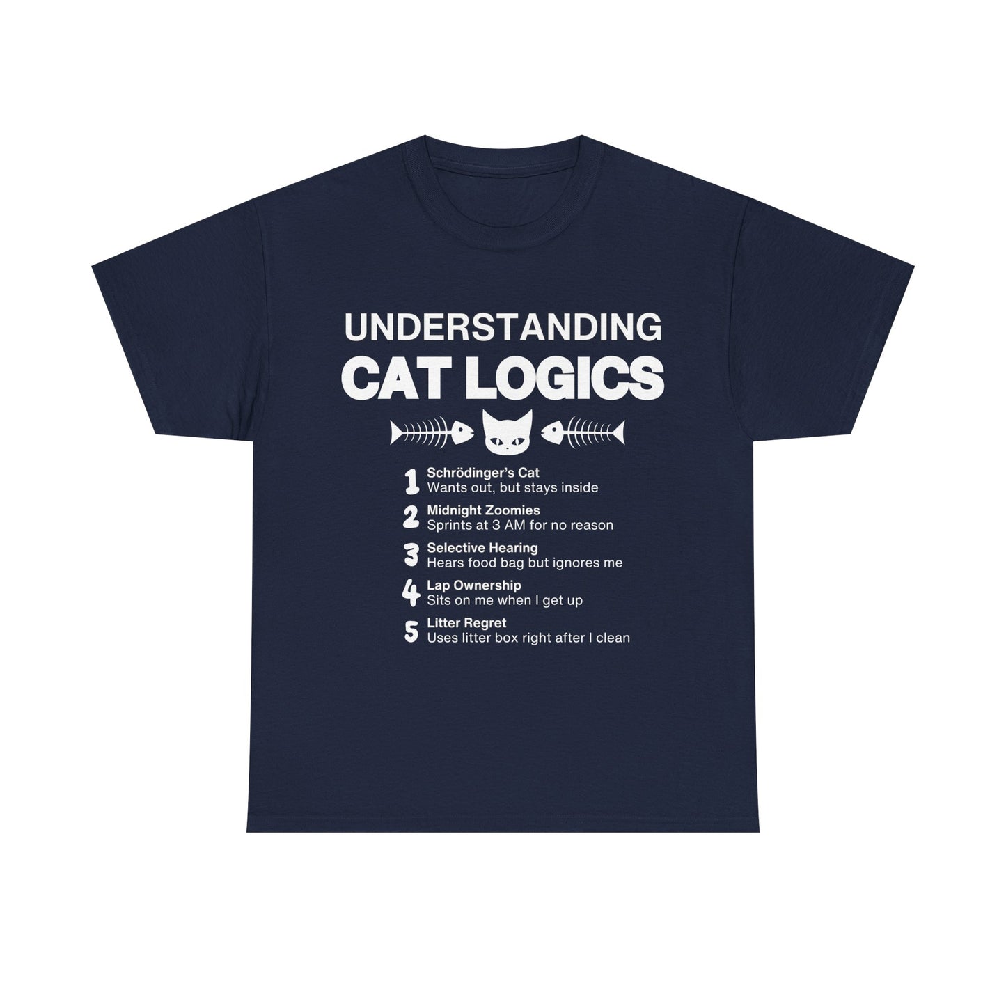 Understanding Cat Logics Unisex Heavy Cotton Tee - Perfect for Cat Lovers