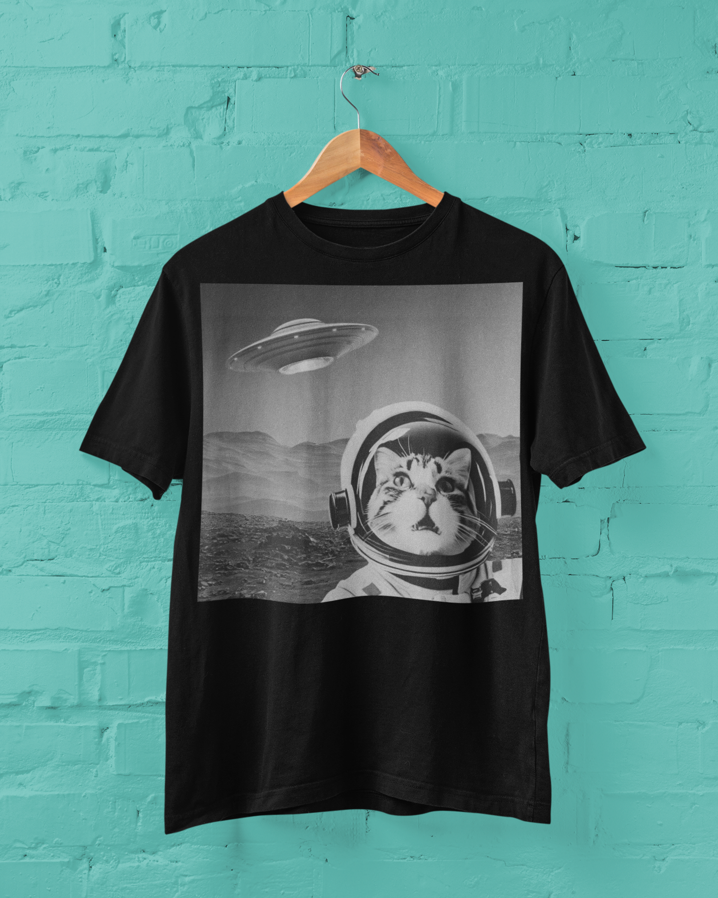 Cosmic Cat Graphic Tee - Unisex Heavy Cotton T-Shirt